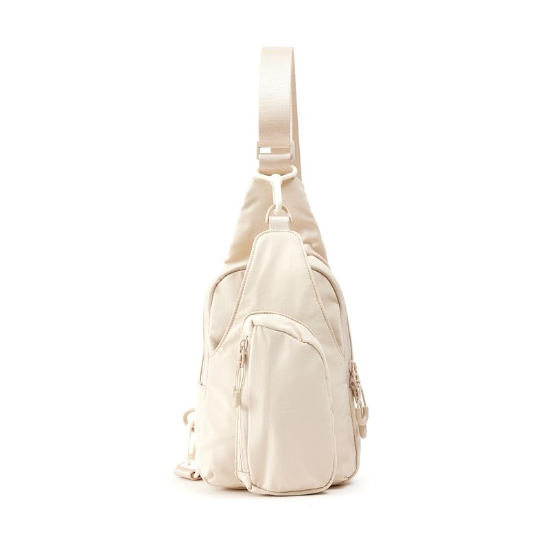 VAKAER Small Sling Bag for Women, Crossbody Bag with Adjustable Straps, Lightweight Chest Bag Daypack for Travel Hiking (Beige)