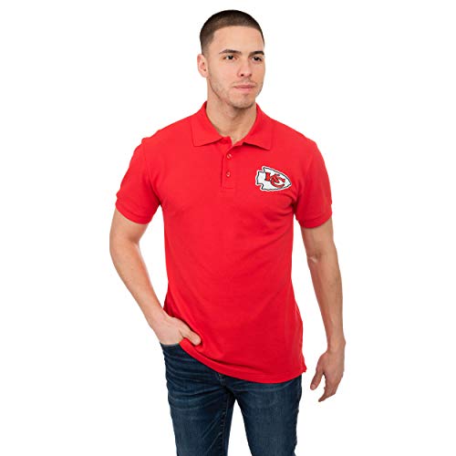 Men's Casual Team Logo Short Sleeve Polo Shirt