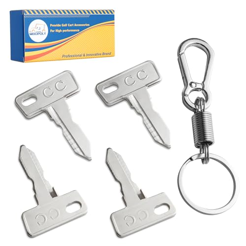 Golf Cart Keys Replacement - 4 Pack for Club Car DS & Precedent