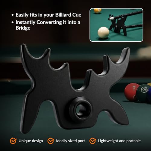 Portable Moosehead Billiard Bridge Head - Slip-On Cue Rest