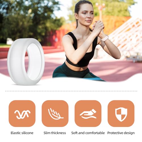 Silicone Ring Protector for RingConn Gen 3/Gen 2 - Clear & Starlight, Size 11-14