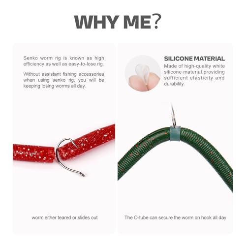 Heavy-Duty Silicone O-Rings for Senko Worms - Medium (4"-6")