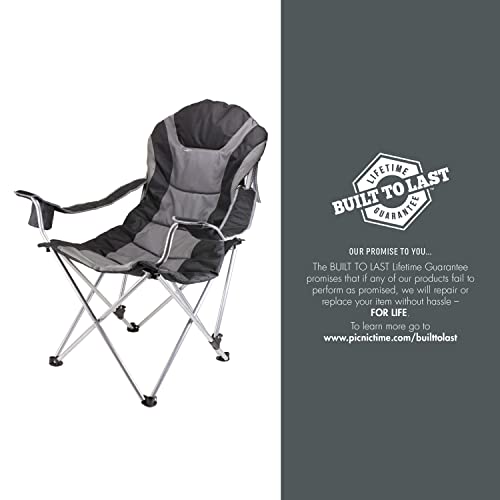 NFL Reclining Camp Chair - Philadelphia Eagles - Black with Gray Accents