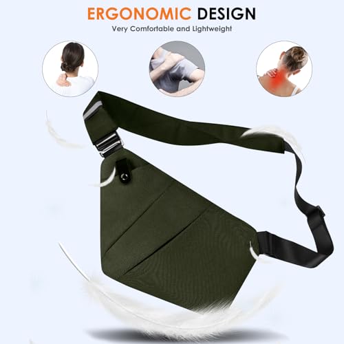 Waterproof Anti-Theft Crossbody Bag for Men Women Travel Sling Bag with Large Capacity