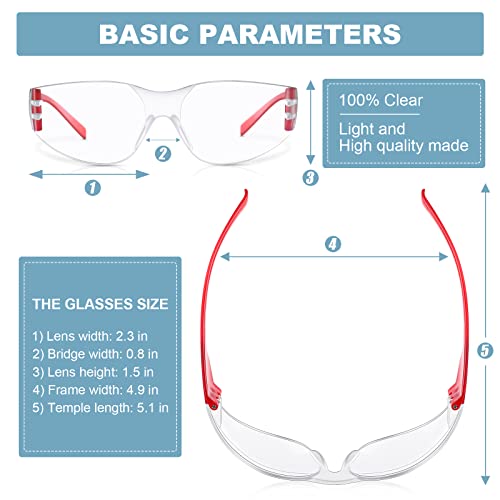 Weewooday 48 Packs Kids Safety Glasses Scratch Impact Resistant Safety Goggles Child Protective Eyewear Goggles with Lenses