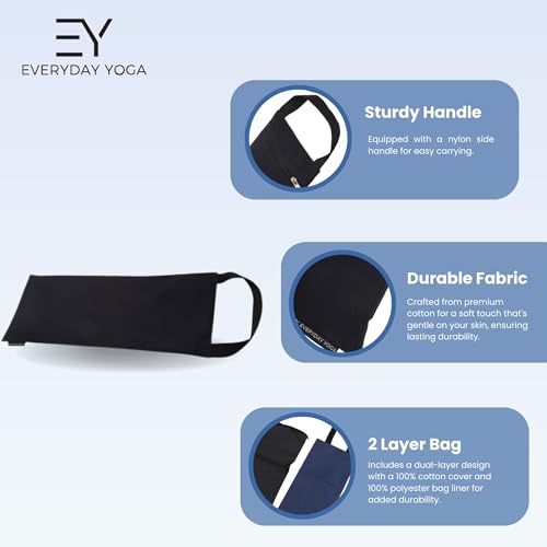 Yoga Sandbag - Durable Cotton Unfilled Weight Bag with Zipper Cover
