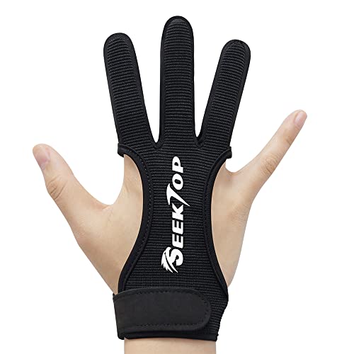 Three-Finger Archery Gloves for Men and Women - Leather Shooting Protector