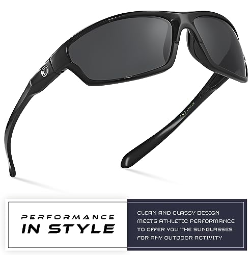 Polarized Wrap Around Sport Sunglasses UV400 for Men & Women
