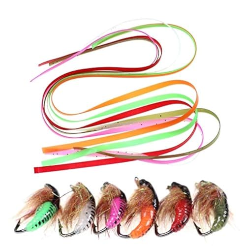 30pcs Fly Tying Caddis Larvae Skin Wraps for Nymphs & Lures