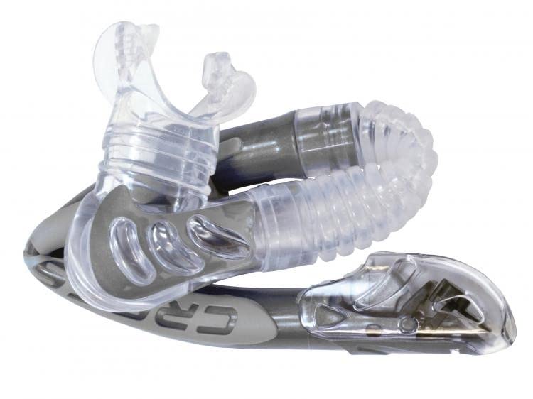Cressi Adult Foldable Dry Snorkel - Alpha Ultra Dry, Black/White, Made in Italy