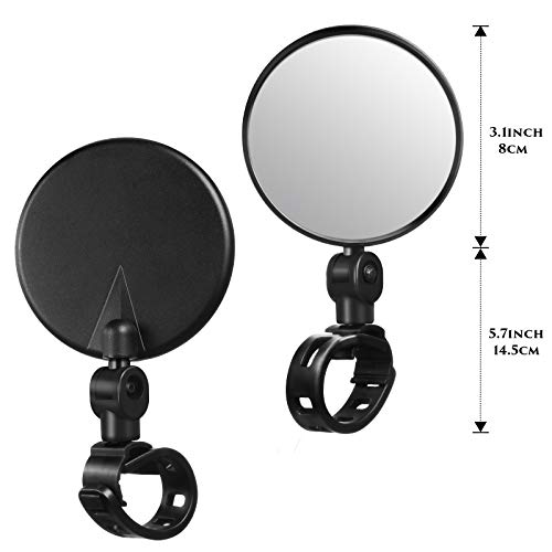 Adjustable 360° Rotatable Bicycle Mirrors - 2 Pack