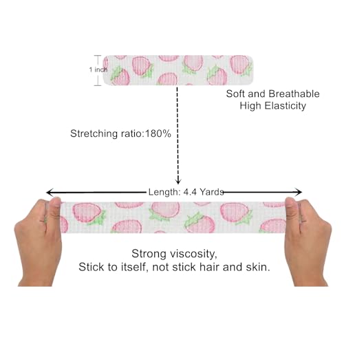 Self-Adhesive Bandage Wrap Tape - Assorted Colors, 1" x 4.4 Yards