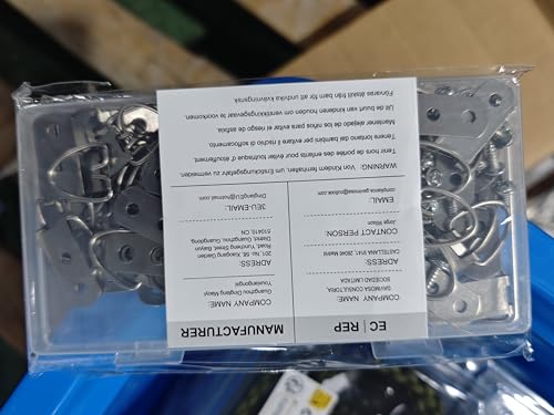 Uniclife 60 Pcs D Ring Picture Hangers with Screws, 40 lb Load Heavy Duty Picture Hanging Hardware, Double Holes Picture Hooks, D Rings for Picture Frame Hanging, D Hooks for Paintings Mirrors Clocks