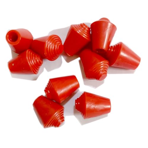 Fencing Practice Sword Tips - Pack of 10 Red Epee Rubber Tips