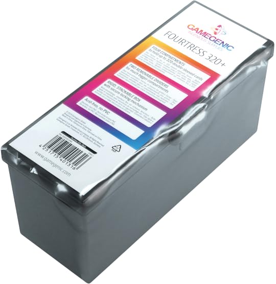 Gamegenic Fourtress 320+ Card Storage Box for Double-Sleeved Decks