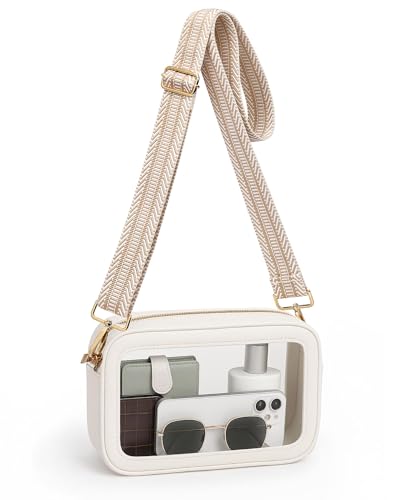 Clear Crossbody Bag for Stadium Events - Water-Resistant & Adjustable