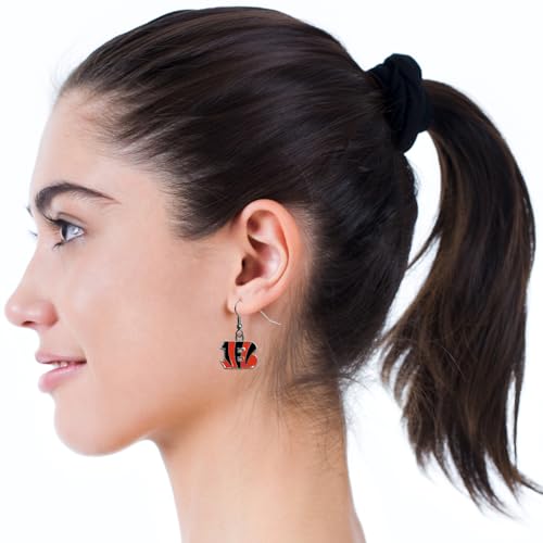 Cincinnati Bengals Dangle Earrings - Hypoallergenic Charm
