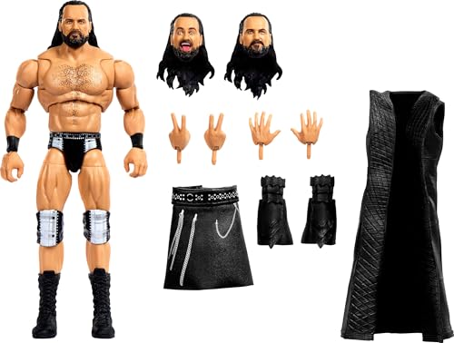 Drew McIntyre WWE Ultimate Edition Action Figure with Accessories, 6-Inch Collectible, Swappable Heads & Articulation