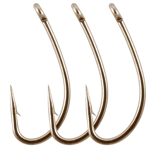 Nymph Fly Hooks - Curved Shank Short Shank #20 Gold - 100 Pack