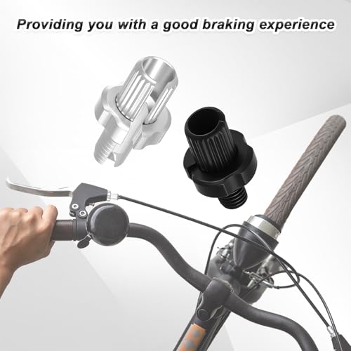 M7 Brake Lever Adjuster Set - 4 Pcs Black & Silver Aluminum Alloy