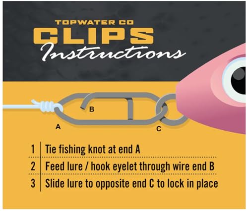Top Water Stainless Steel Fishing Speed Clips - Sample 8 Piece Set, Multiple Sizes