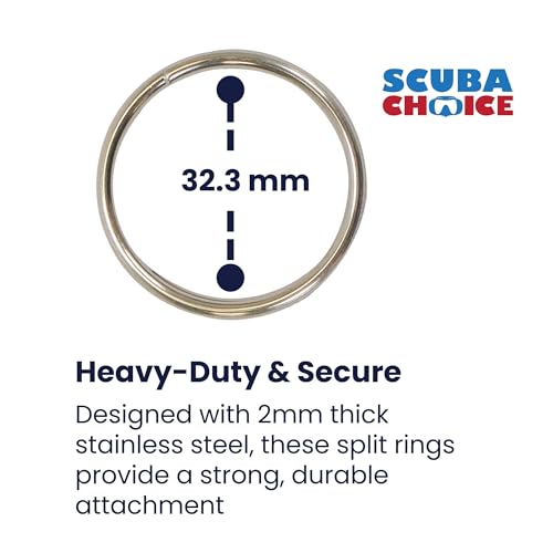 32.3mm Stainless Steel Split Rings for BCD Attachment - 10-Pack
