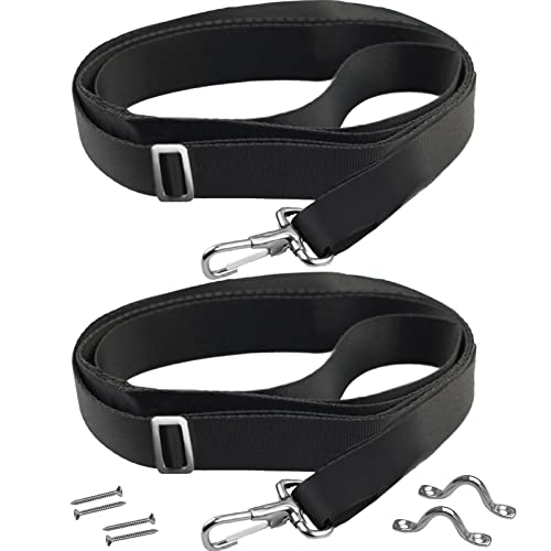 RUSON 2 Pack Bimini Boat Top Straps with Single Snap Hook, Heavy Duty