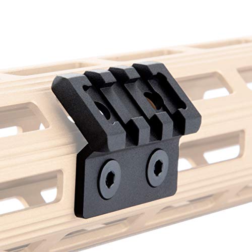Offset Picatinny Rail Mount for M-LOK - Lightweight Black