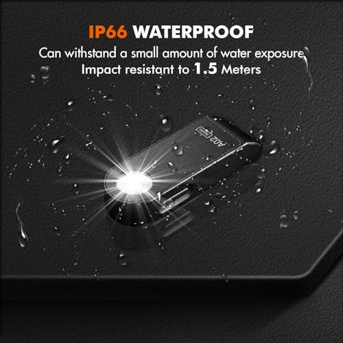 Brinyte A02 Mini EDC Keychain Flashlight Rechargeable USB-C LED Key Chain Light 125 Lumens Bright Tiny Flat Pocket Keyring Light for Camping Hiking Dog Walking Emergency Home Power Outage