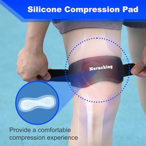 Neracking Blue-Inside Adjustable IT Band Relief Strap for Running & Cycling