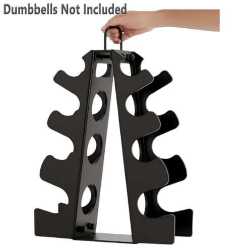 4-Tier Dumbbell Rack - Compact A-Frame Weight Stand for Home Gym