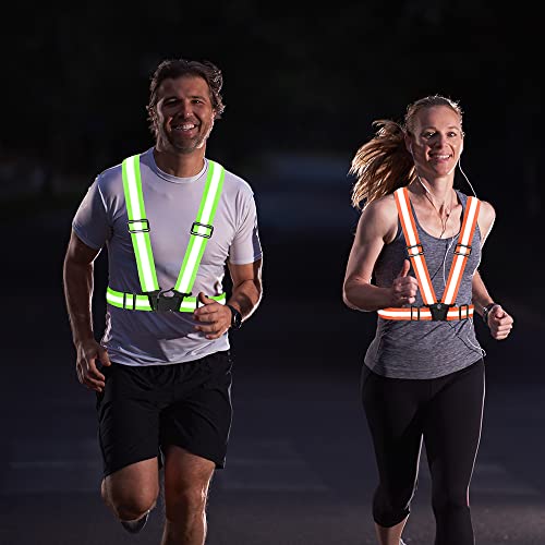 Adjustable High Visibility Reflective Vest for Running & Cycling