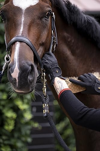 Breathable Equestrian Gloves - Roeckl ROECK-GRIP Black, Size 7