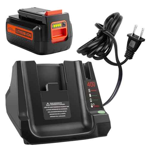 40V Lithium Battery Replacement for Black and Decker, 3000mAh Battery and Charger Combo Compatible with Black & Decker 40 Volt Max LBX2040 LBXR2036 LBXR36 LBX1540 LBX2540 Cordless Power+ Tools