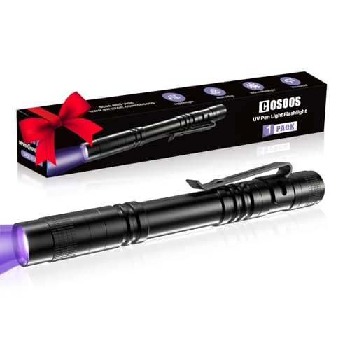 395nm UV Black Light Flashlight - Waterproof Mini Pen Light - Black, 1 Pack