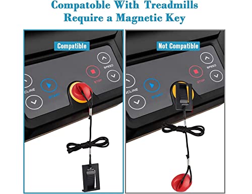 Treadmill Safety Key - Magnetic Universal Replacement - Black