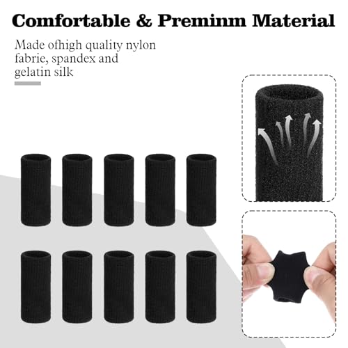 Finger Sleeve Protectors - 10 Pcs Compression Support for Pain Relief