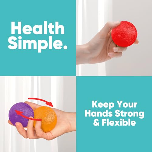 Stress Balls for Adults - 6 Pack Grip Strength Trainer