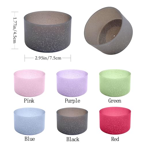6-Pack Glitter Silicone Water Bottle Boot Covers for 20-40 oz Tumblers