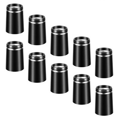 10 Pcs .370 Golf Club Ferrules - Durable Black Shaft Connectors