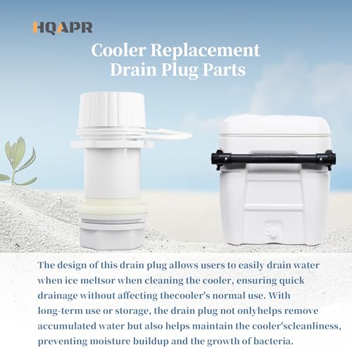 Threaded Drain Plug with Plastic Tethered Cap for Cooler,Compatible