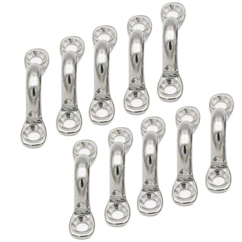Stainless Steel Boat Pad Eye Tie Down Anchors - 10 Pack