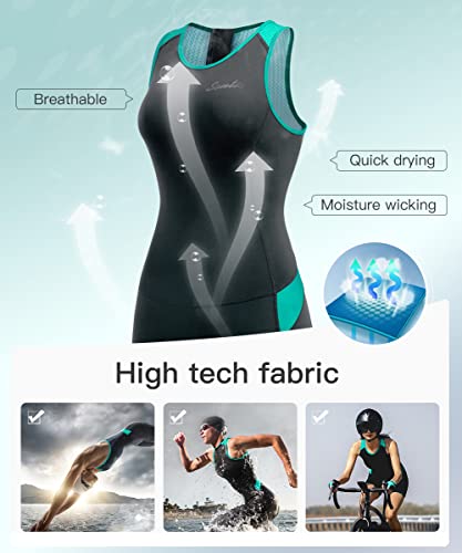 Women's Triathlon Suit One-Piece Quick-Dry Padded Slim Fit