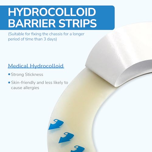 Heagimed 20PCS Ostomy Barrier Strips - Hydrocolloid Adhesive Tape for Skin & Bag Security