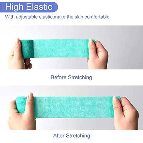 Self Adhesive Bandage Wrap - 2 Inch, 9 Pack, Middle Green