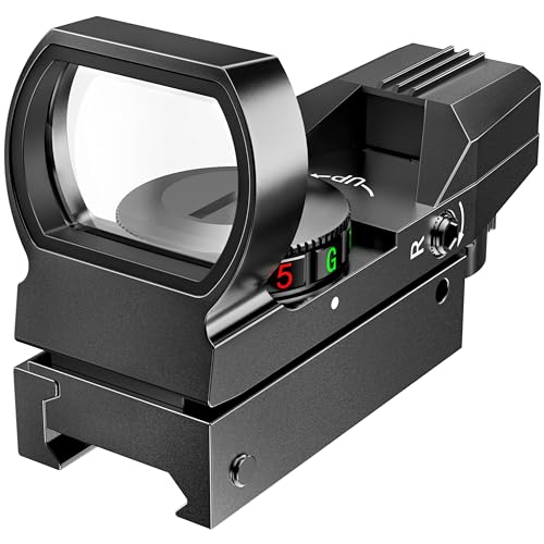 Adjustable Reflex Sight with 4 Reticle Styles - Red & Green