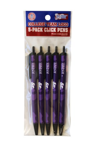 Kansas State Wildcats Disposable Click Pens - Pack of 5