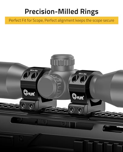 Medium Scope Rings Mount - 1 Inch Diameter for Picatinny Rails