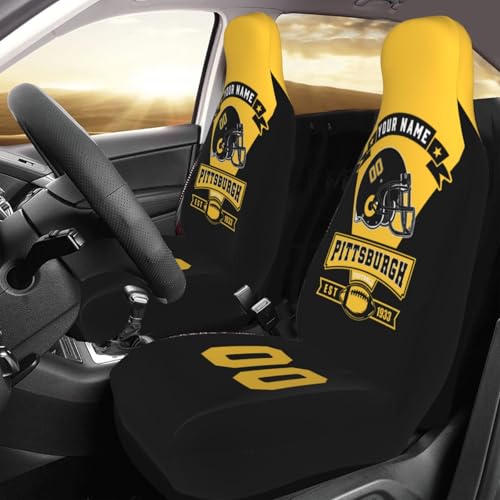 Custom Pittsburgh Car Seat Cover - Personalized Soft Fabric Protector - One Size