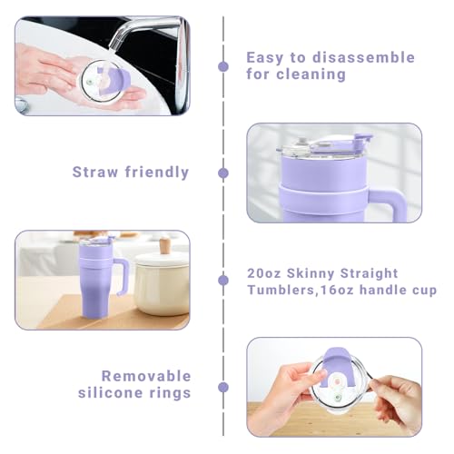 30/40 oz Tumbler Replacement Lid with Straw - Purple